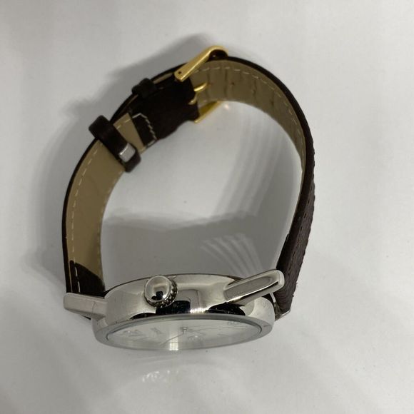 Fossil BQ2442 Men's Brown Leather Analog White Dial Quartz Genuine Watch W94 - Picture 8 of 12